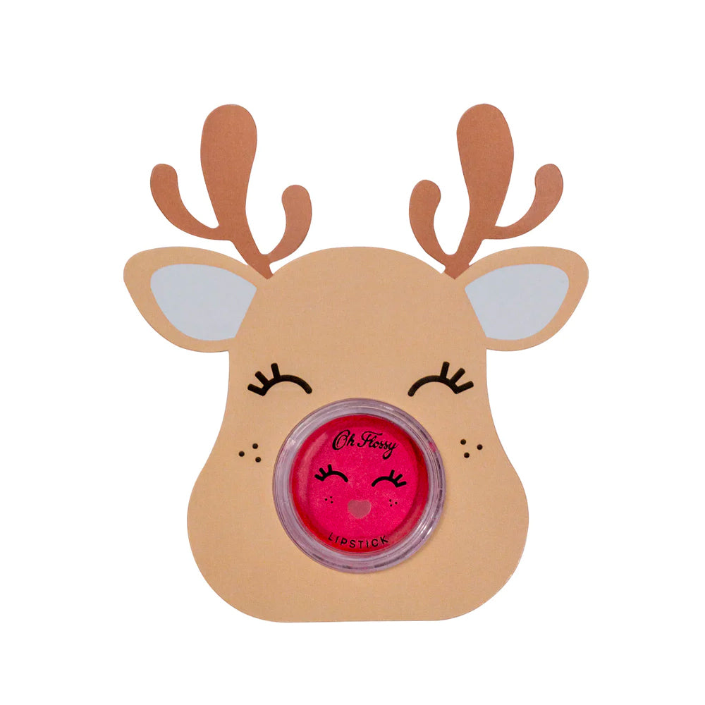 Oh Flossy - Lipstick Stocking Stuffer - Rudolph Pink Ears
