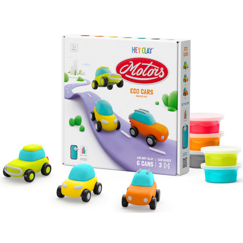 HEY CLAY - ECO CARS SET, 6 CANS