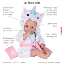 Load image into Gallery viewer, Bathtime BABY UNICORN 33.02CM