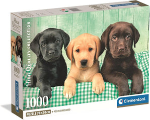 1000pc, Three Labs (Puppies), Compact