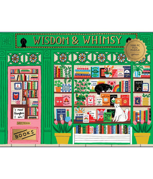 Wisdom & Whimsy Bookshop 1000 Piece Foil Puzzle