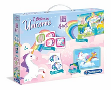 Load image into Gallery viewer, 30pc, Unicorn 4 IN 1  EDUKIT - jigsaw puzzle and games