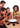 Group of people playing a board game together