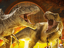 Load image into Gallery viewer, Jurassic World - T-Rex vs Giganotosaurus, Universal, 500pc, Lenticular Puzzle