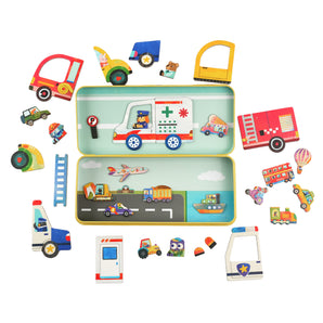 MAGNETIC PUZZLE BOX-ASSORTED VEHICLES