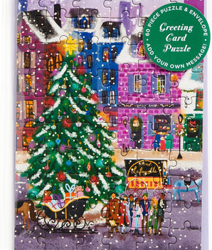 Joy Laforme Christmas Square Greeting Card Puzzle