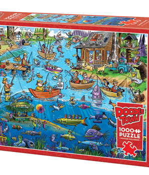 Doodle Town: Gone Fishing, 1000pc Puzzle, Compact