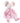Meiya the Mouse Rubber Head Toy in Floral Pink Dress