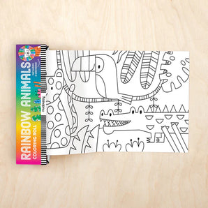 Rainbow Animals Mini Colouring Roll