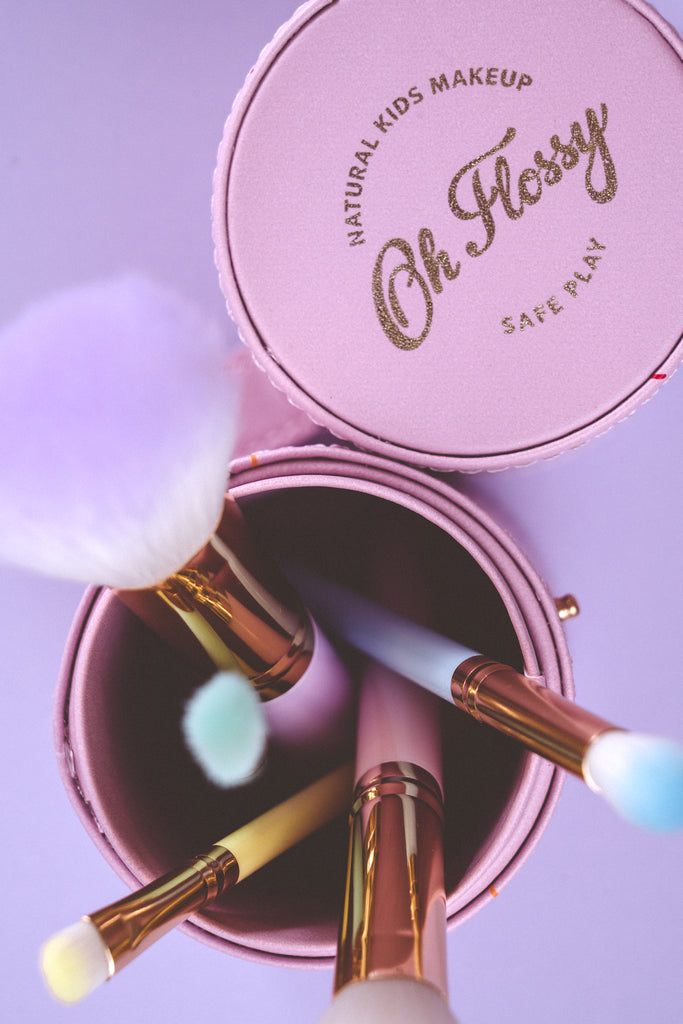 Oh Flossy - Makeup Brush Set (5pc) Rainbow