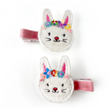 Load image into Gallery viewer, Tea Party Bunny Hair Clips