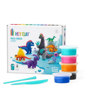 HEY CLAY - MEGA DINOS, 15 CANS
