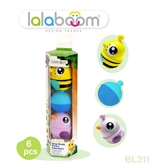 Lalaboom Animals (Bee and Bird, Black\Purple, TUBE packaging)