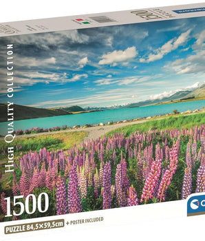 Lupins At Lake Tekapo, 1500pc, Compact