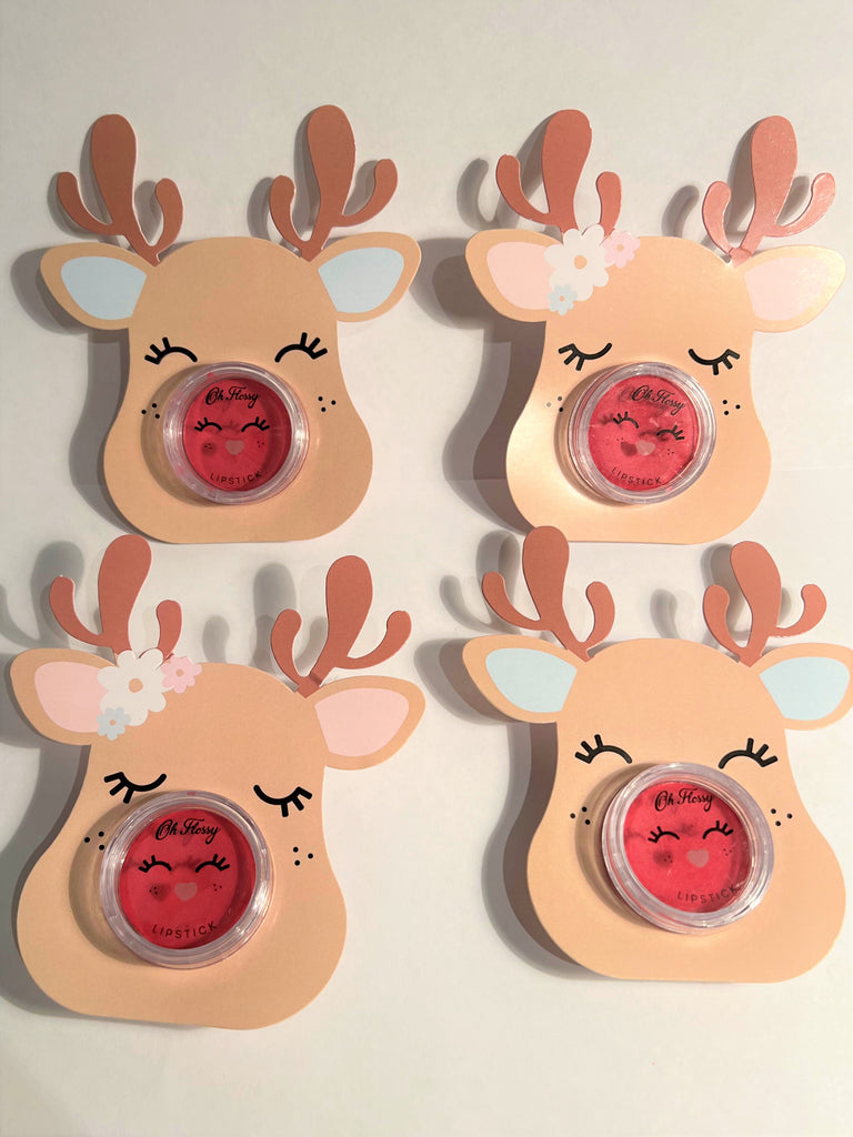 Oh Flossy - Lipstick Stocking Stuffer - Rudolph Blue Ears
