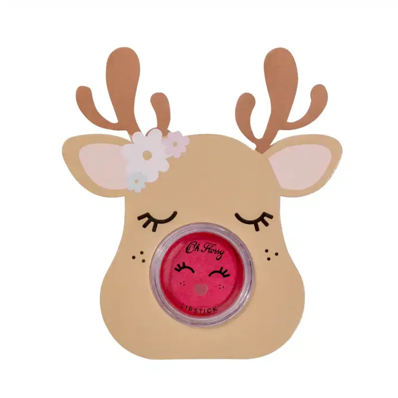 Oh Flossy - Lipstick Stocking Stuffer - Rudolph Pink Ears