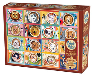 Puppy Lattes, 275pc Puzzle, Easy Handling