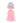 Sweet Sisters-Clothing set: Pink dress with roses