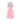 Sweet Sisters-Clothing set: Pink dress with roses