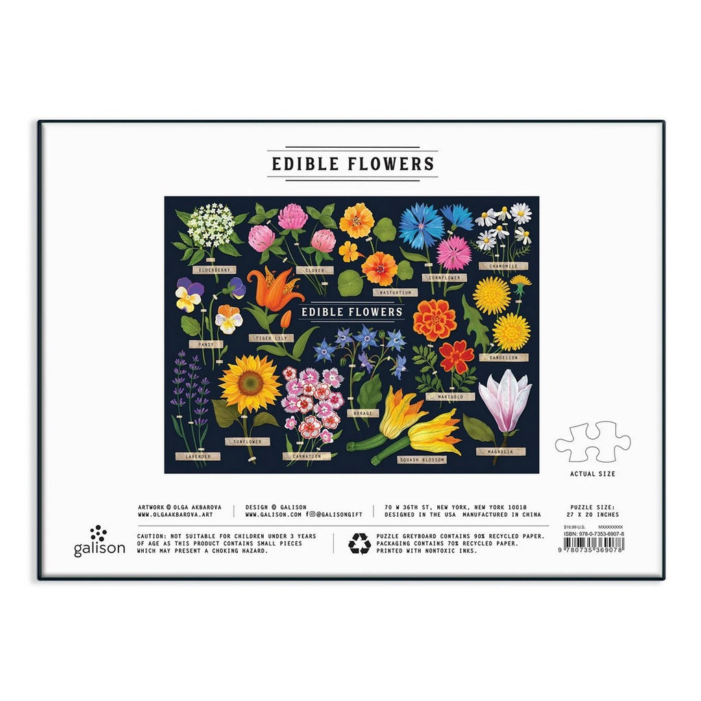 Edible Flowers 1000 Piece Puzzle