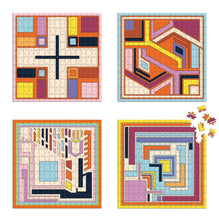 Load image into Gallery viewer, Frank Lloyd Wright Textile Blocks Set of 4 Puzzles