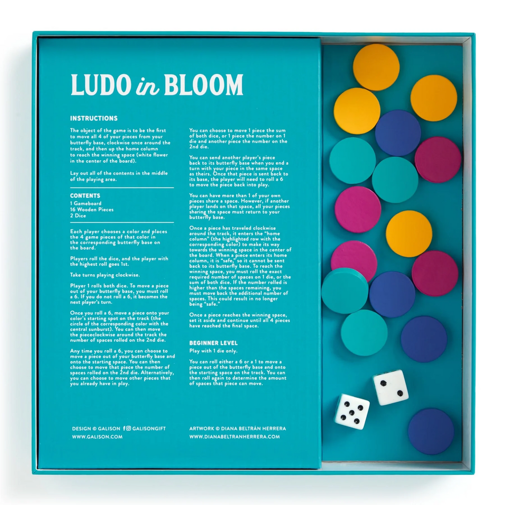 Ludo in Bloom Classic Board Game Set