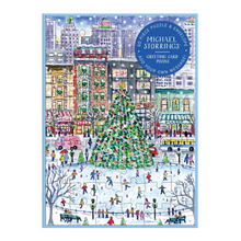 Load image into Gallery viewer, Michael Storrings Christmas in the City Greeting Card Puzzle