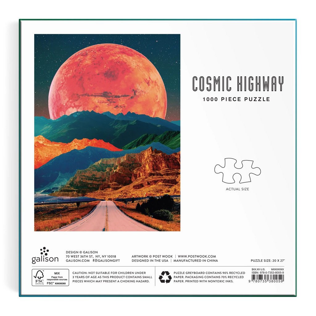 Cosmic Highway 1000 Piece Puzzle in a Square Box