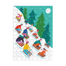 Load image into Gallery viewer, Winter Sledding 130pc Puzzle Ornament