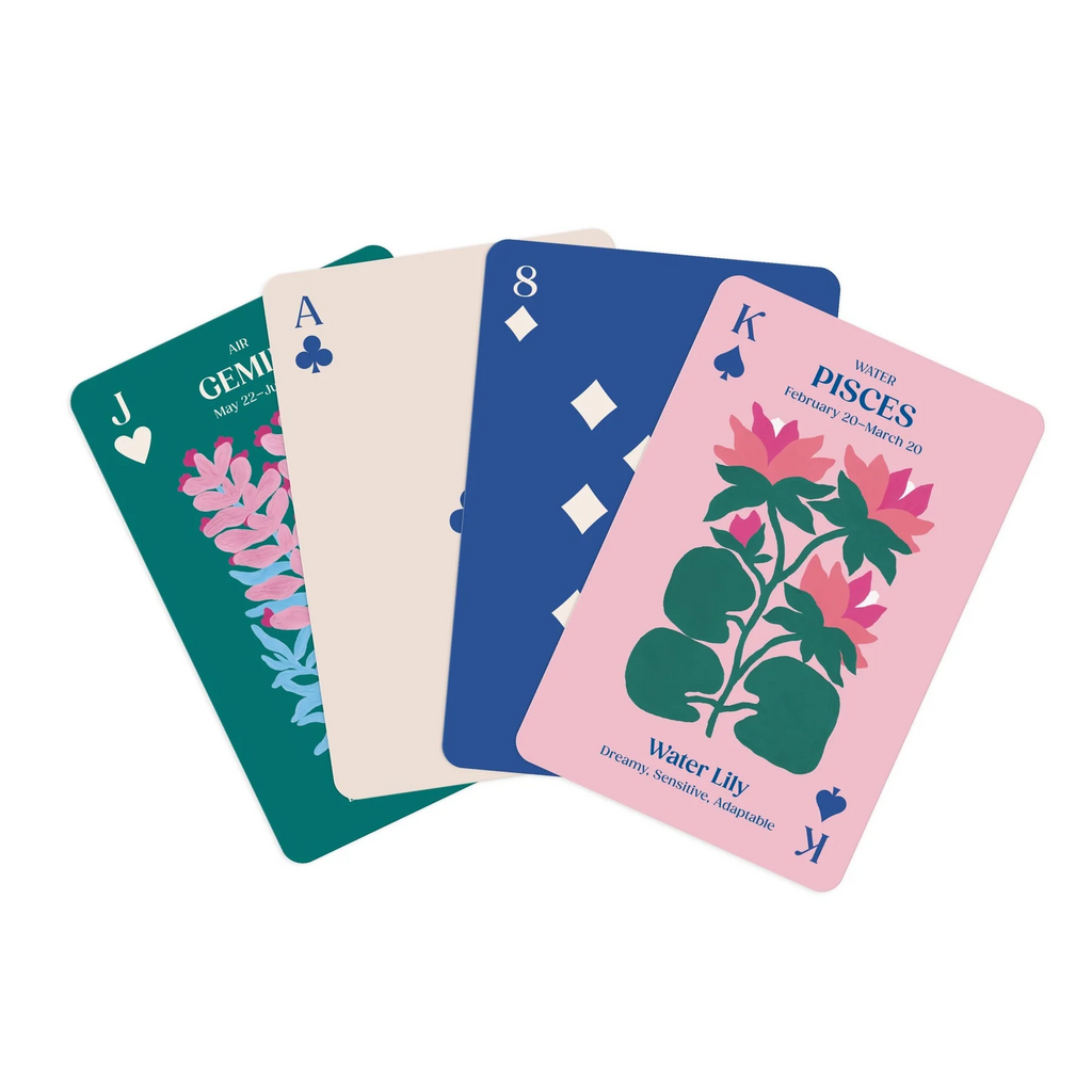 Zodiac Flowers Playing Card Set