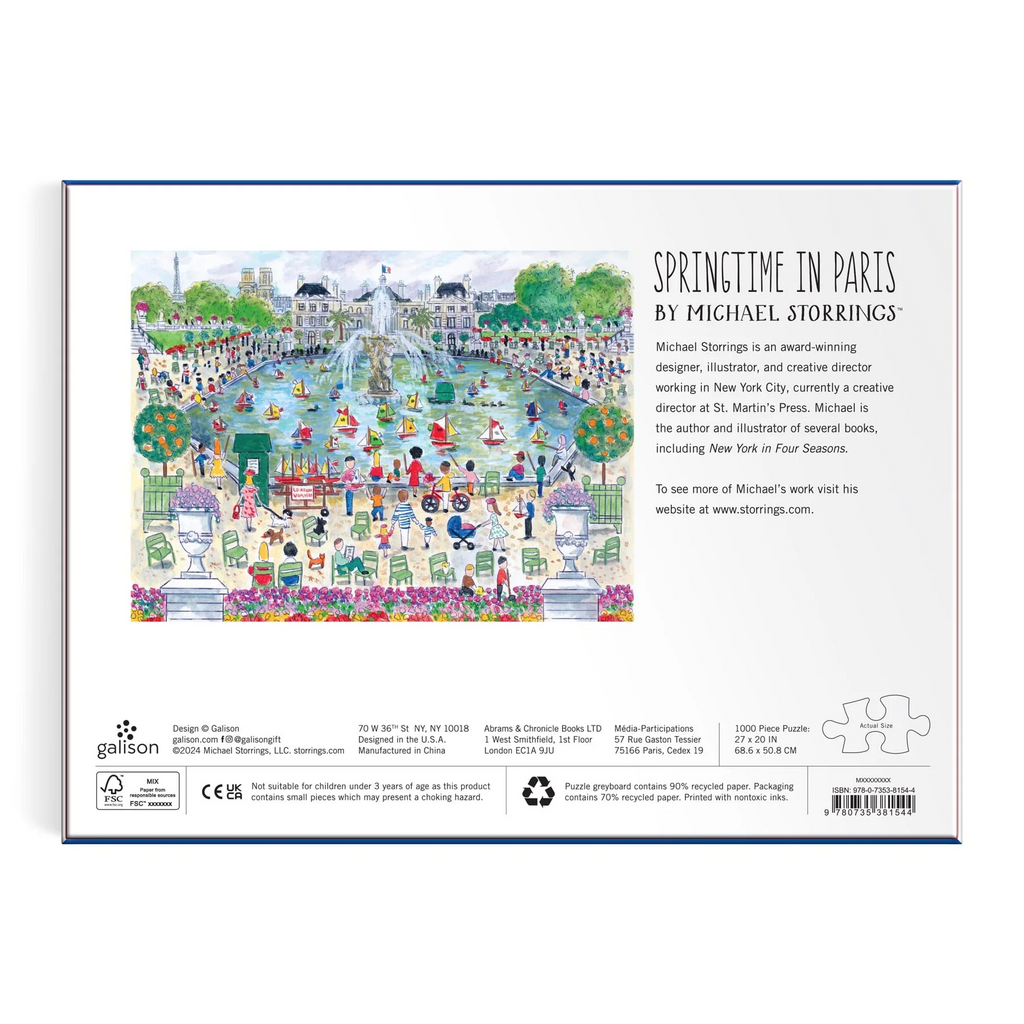 Michael Storrings Springtime in Paris, 1000 Piece Puzzle