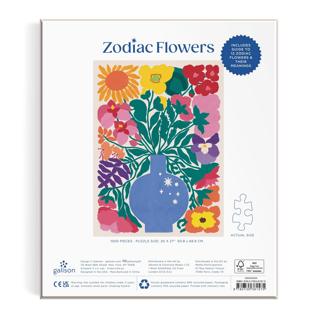 Zodiac Flowers, 1000 Piece Puzzle