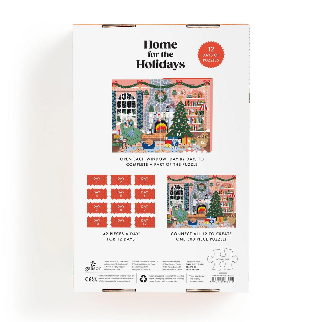 Home for the Holidays 500 Piece Advent Puzzle Calendar