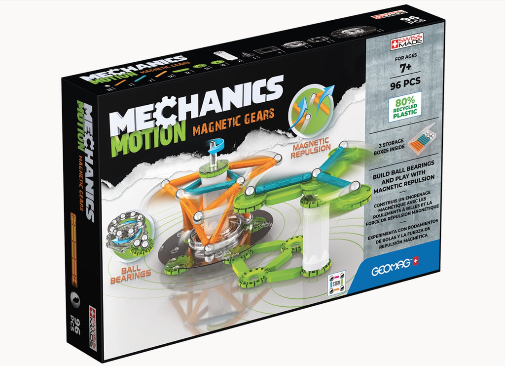 767 Geomag Mechanics Motion Recycled 2Magnetic Gears 96 pcs