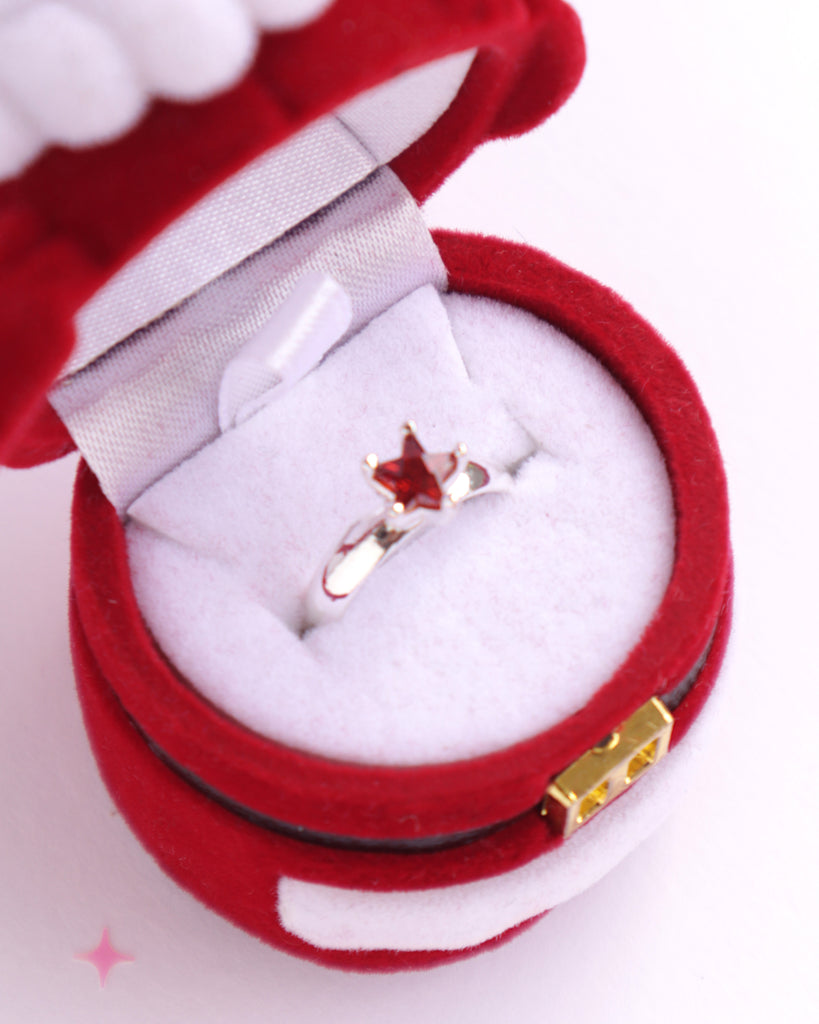 Red Starry Ring in Santa Gift Box