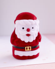 Load image into Gallery viewer, Red Starry Earrings in Velvet Santa Trinket Box