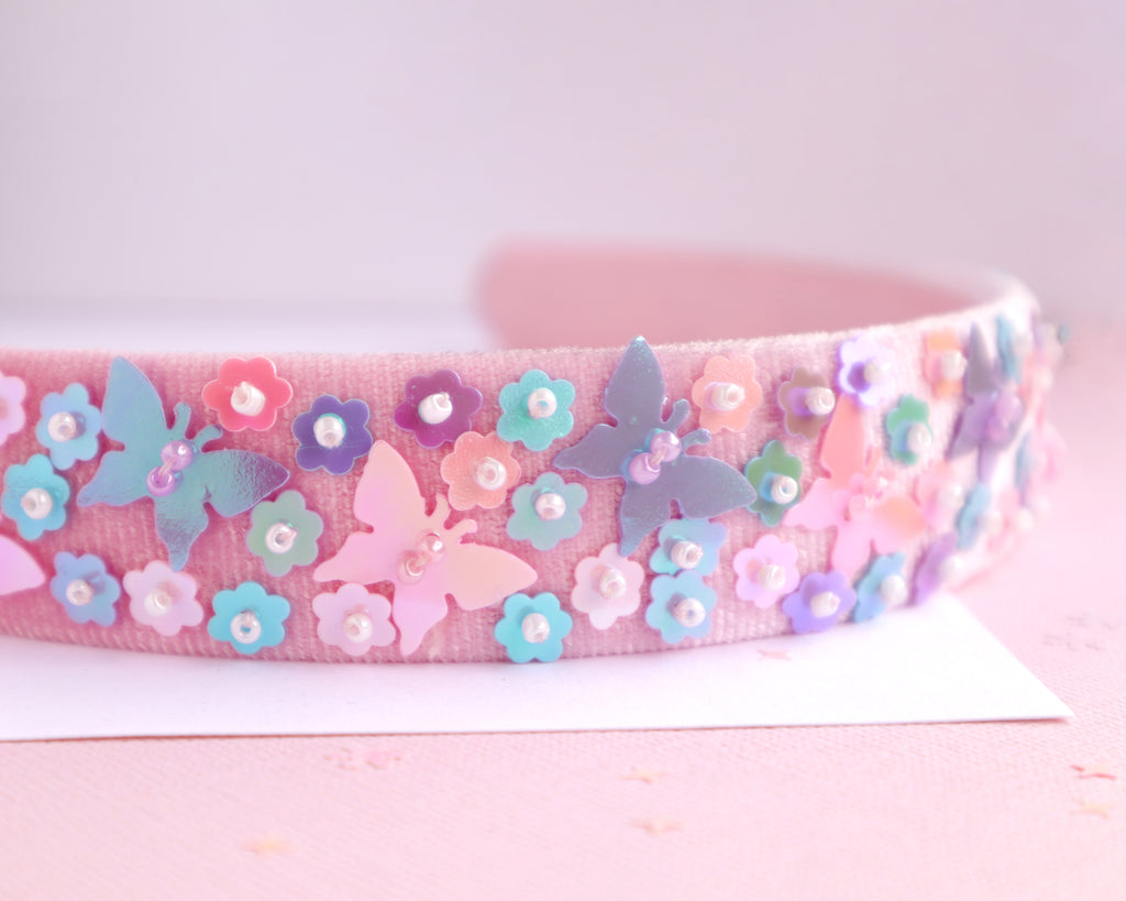 Butterfly Sequin Headband