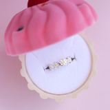 Daisy Chain Ring in Pink Velvet Box