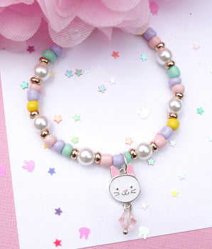 Tea Party Bunny Charm Elastic Bracelet