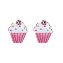 Load image into Gallery viewer, Cupcake Earrings in Pink Velvet Cupcake Box
