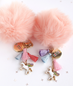 Celestial Unicorn BFF Pom Pom Keyring Set (2pcs)