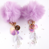 Ethereal Mermaid BFF Pom Pom Keyring Set (2pcs)