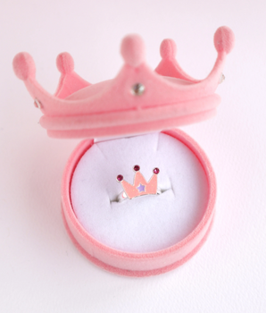 Princess Tiara Ring in Velvet Crown Box