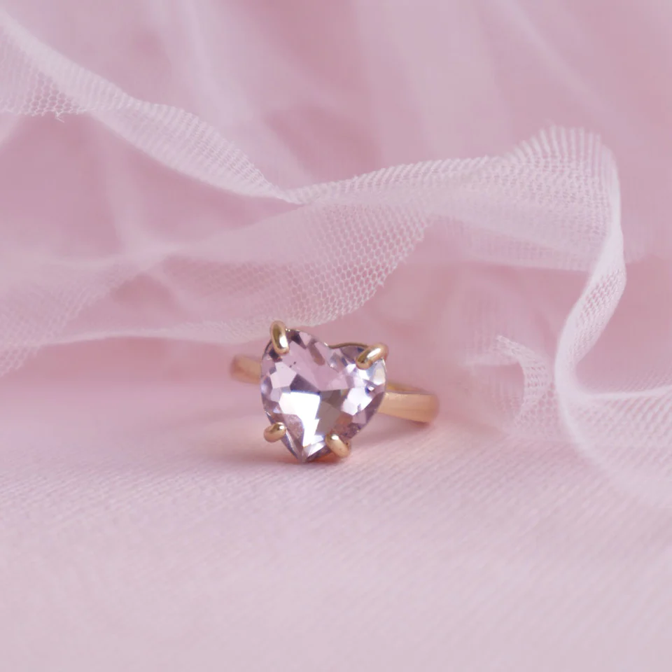 Crystal Heart Ring (Includes Shell Box)