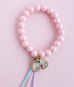 Rainbow Pink Elastic Bracelet