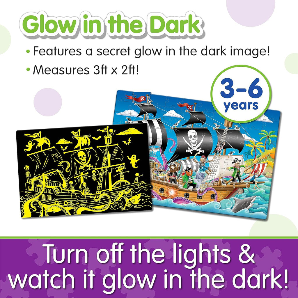 PUZZLE DOUBLE GLOW IN THE DARK PIRATE SHIP