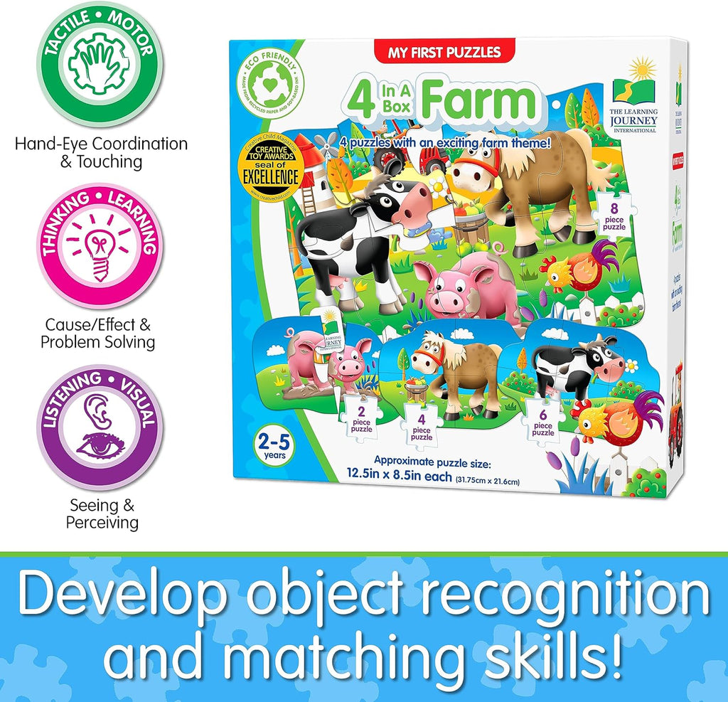 My First Puzzle Sets, 4-in-a-box Puzzles-Farm
