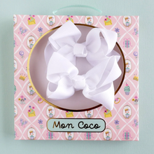 Load image into Gallery viewer, Mon Coco Hair Bow - White x 2