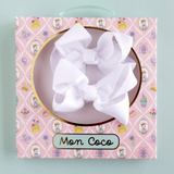 Mon Coco Hair Bow - White x 2