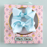 Mon Coco Hair Bow - Light Blue x 2